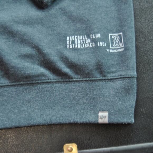 Boston Red Sox Baseball Quarter Zip up Sweater Gray/Blue and Red Medium - Picture 8 of 8